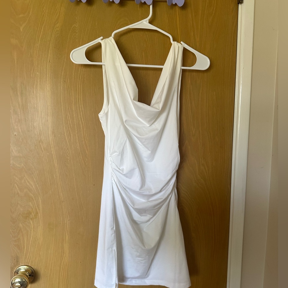 Princess Polly White Draped Mini Dress - Picture 2 of 4